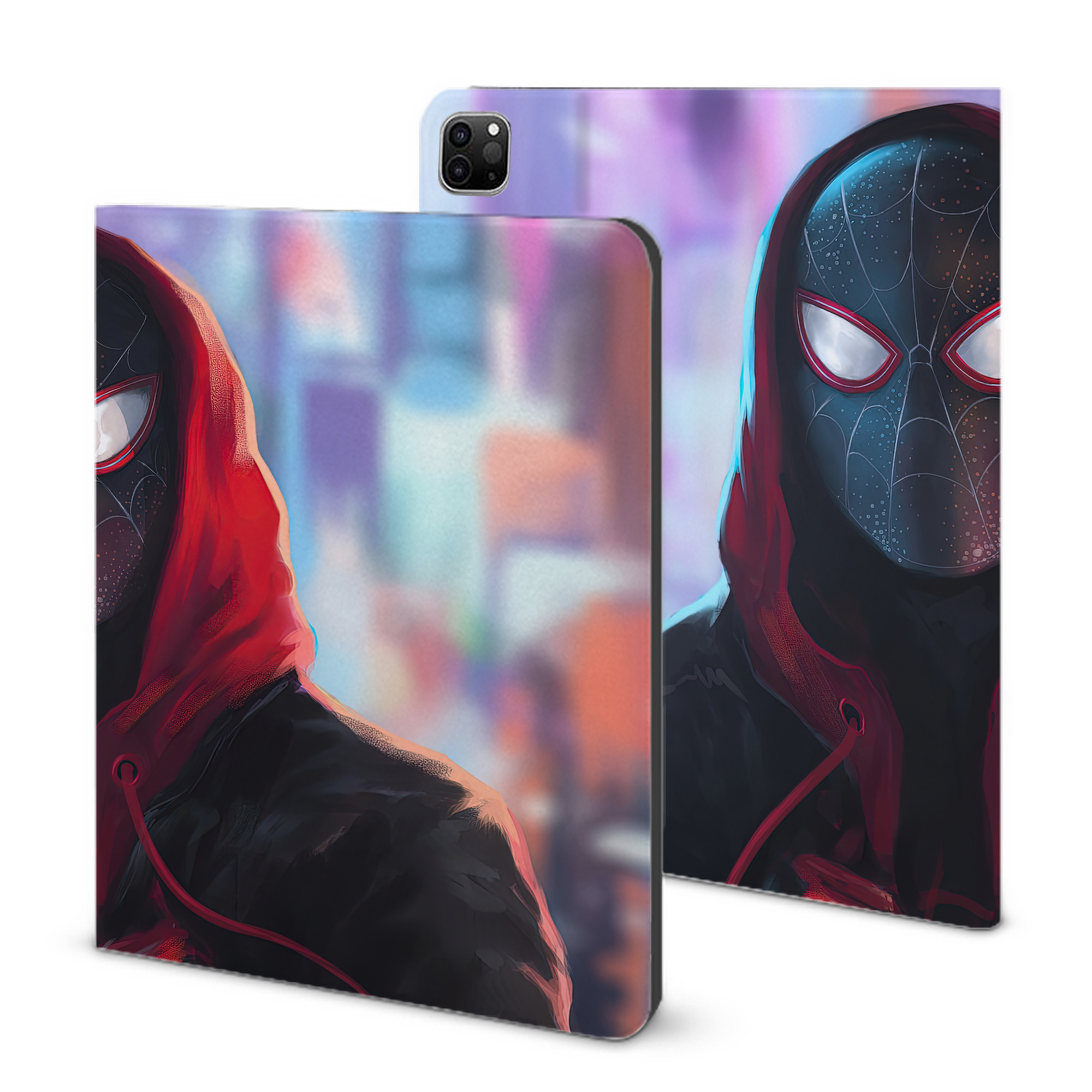 （画像用） Spider Man スパイダーマン IPad ケース ブック型 PUレザー TPU 耐衝撃 軽量 薄型 ペン収納なし 全面保護 IPad 各モデル対応